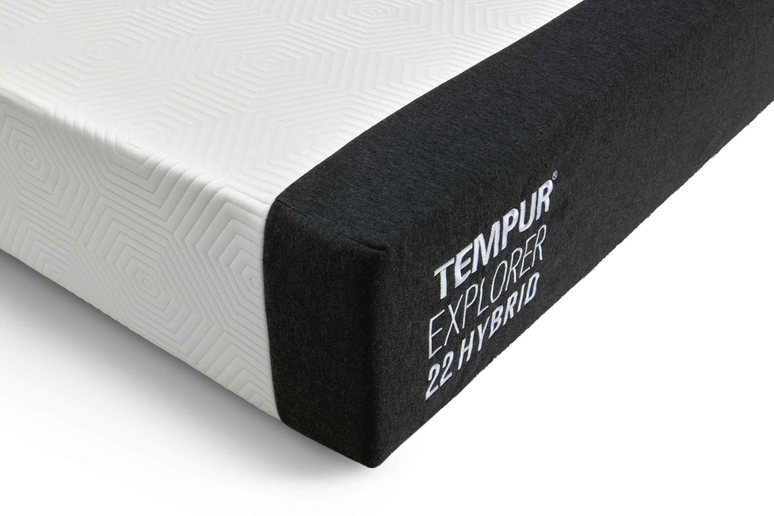 VISCOMATRATZE EXPLORER HYBRID 90/200 cm Höhe ca. 22 cm  funktional  - Weiss, Basics, Textil (90/200cm) - Tempur