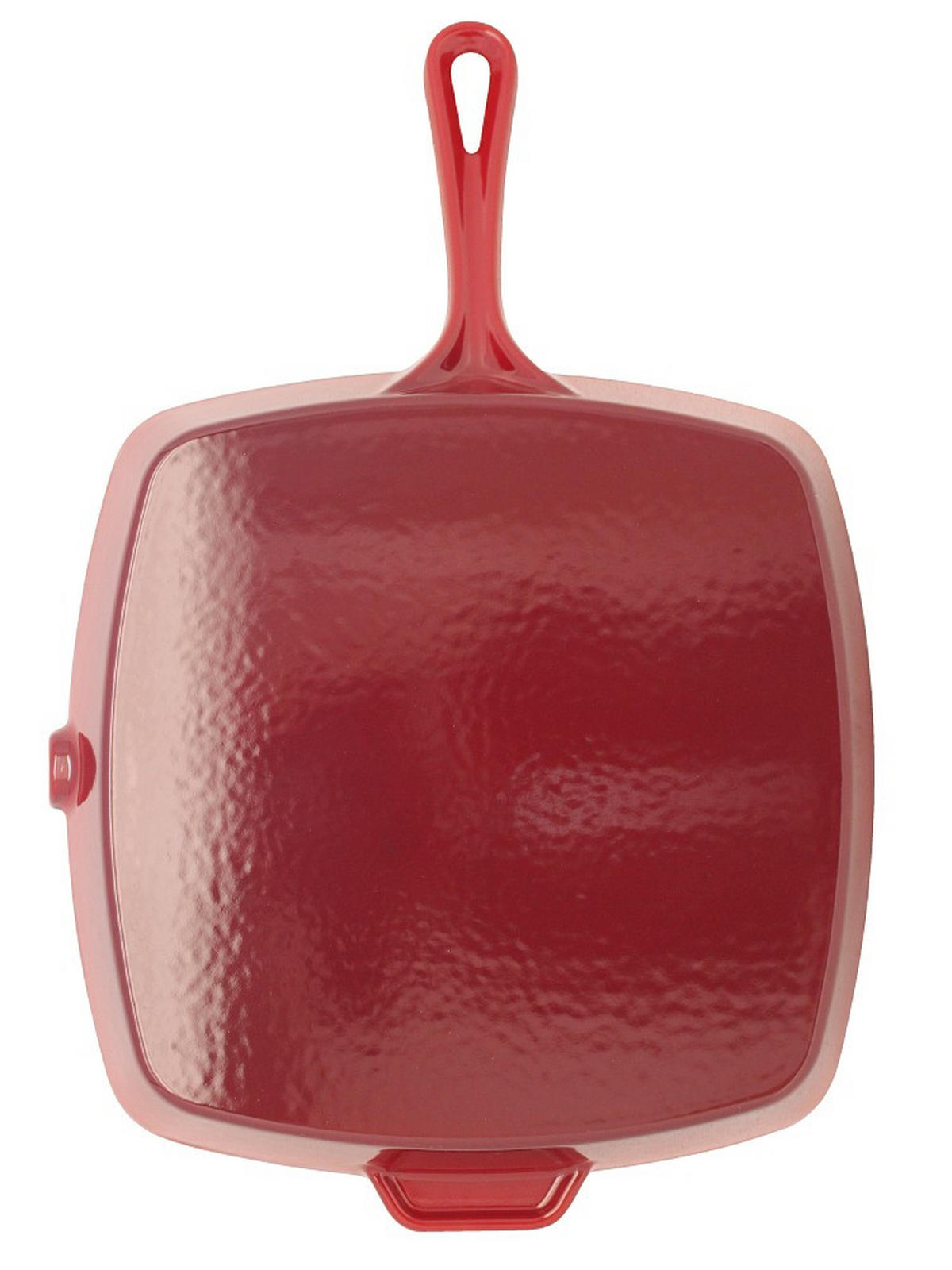 GRILLPFANNE Gusseisen Emaille  - Kirschrot, Basics, Metall (28/28cm) - ELO