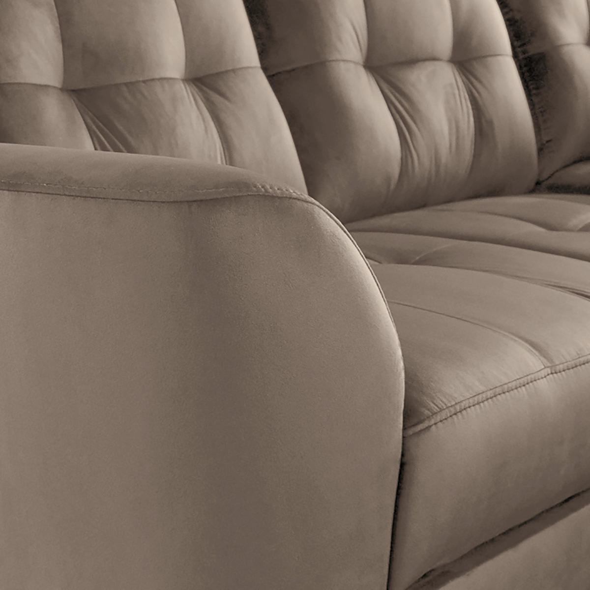 ECKSOFA - Beige/Buchefarben, Design, Holz/Textil (236/190cm) - Livetastic