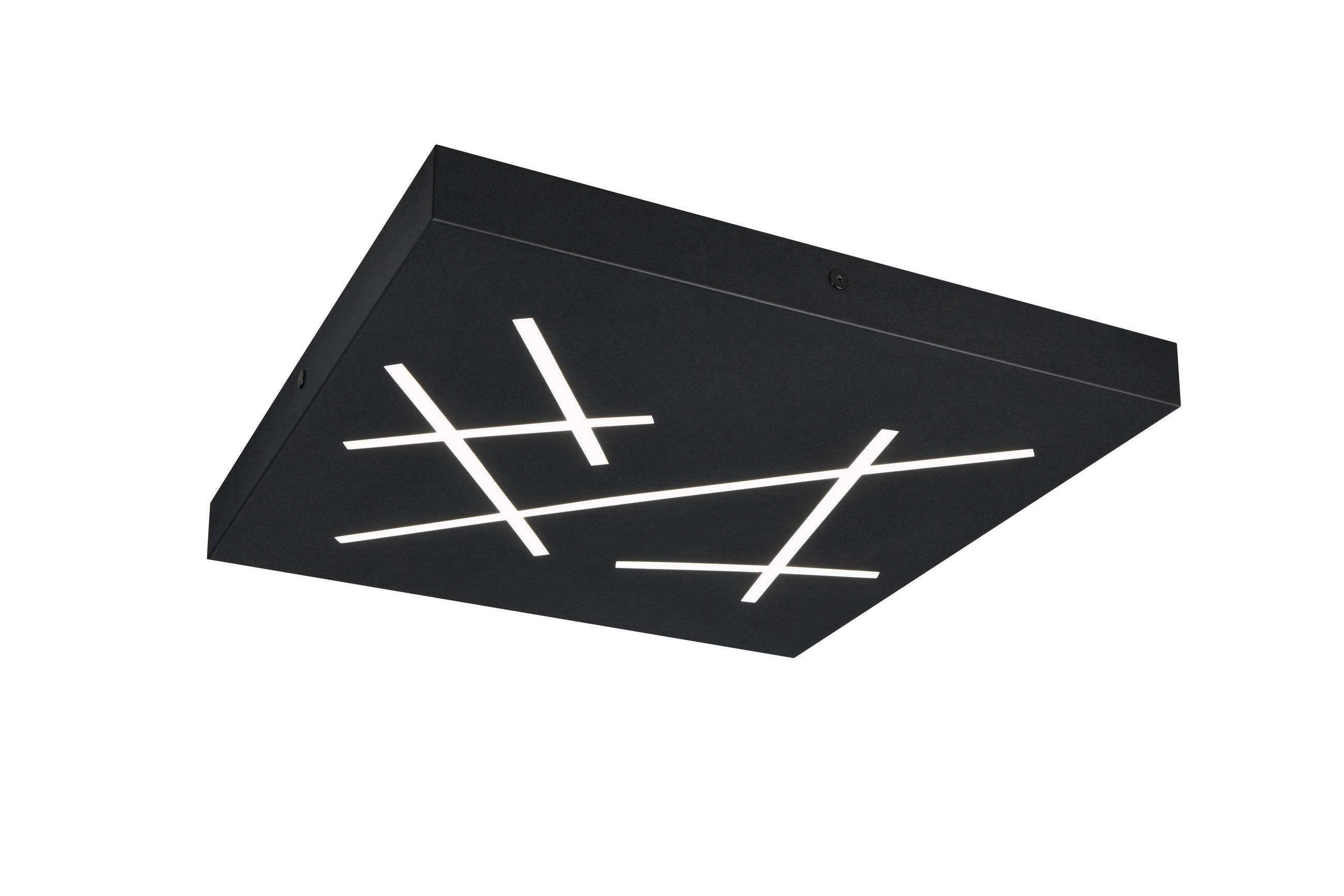 PLAFONIERĂ CU LED - negru, Basics, metal (50/5/50cm)