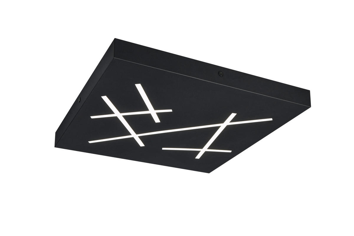 PLAFONIERĂ CU LED - negru, Basics, metal (50/5/50cm)