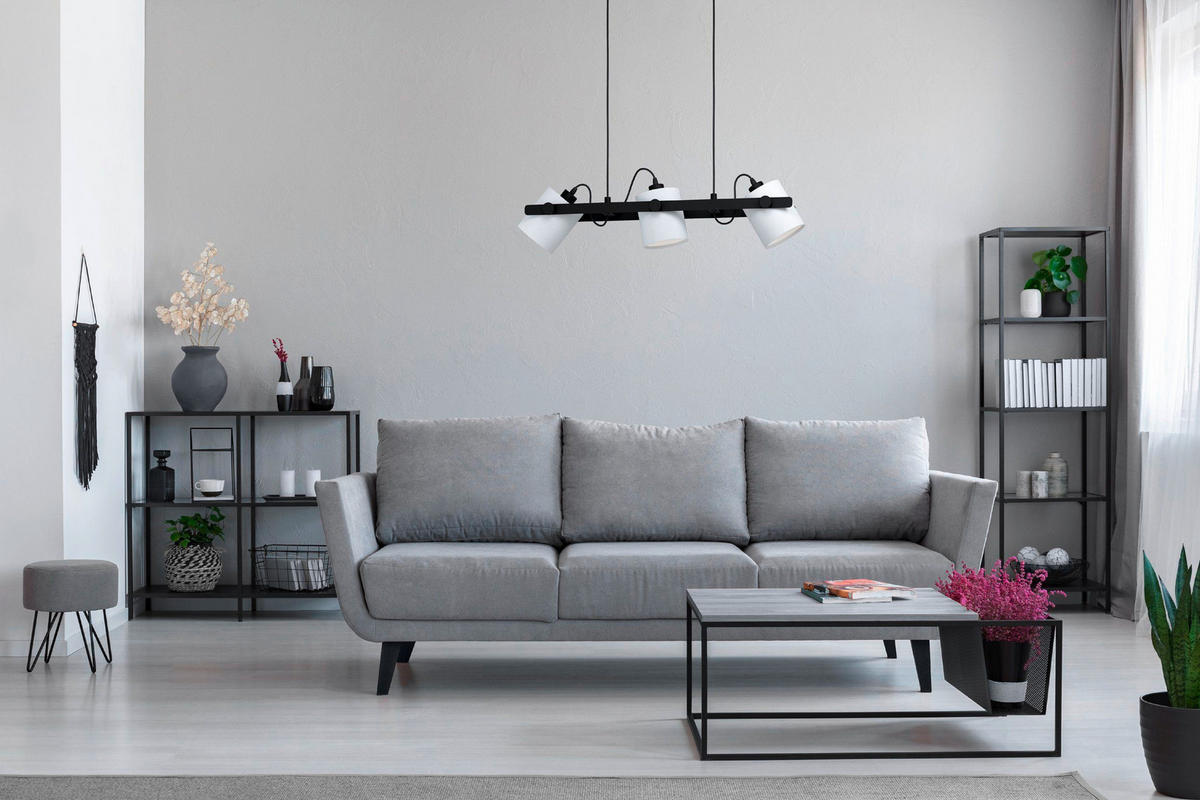 HÄNGELEUCHTE 78/19,5/110 cm  - Weiß, Design, Textil (78/19,5/110cm)