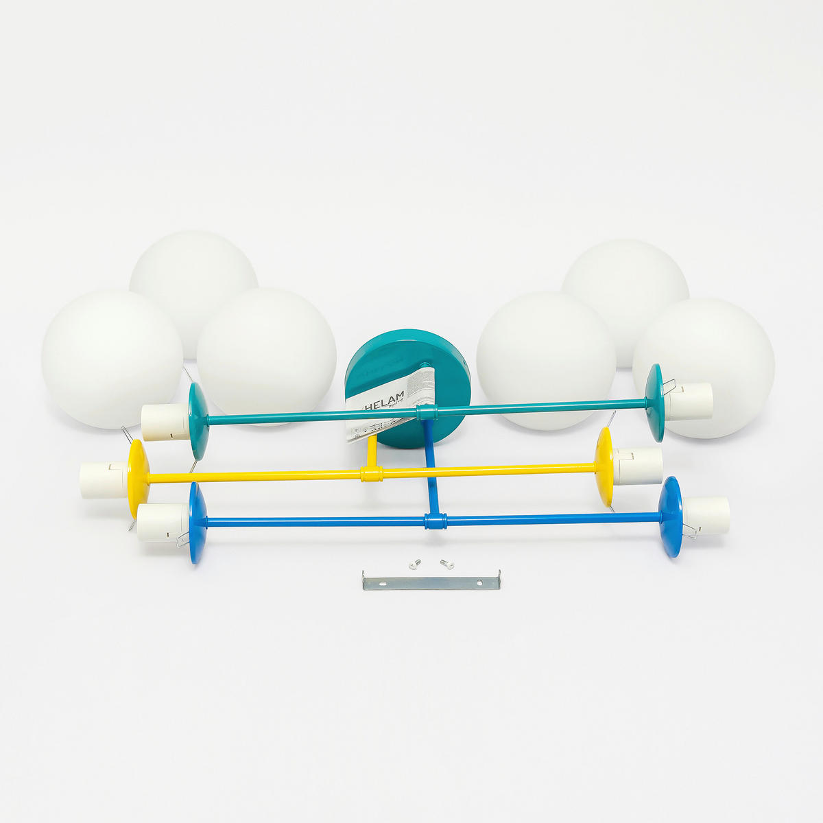 KINDERDECKENLEUCHTE 76/76/31 cm   - Multicolor, LIFESTYLE, Glas/Metall (76/76/31cm)