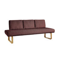 SITZBANK 224/92/78 cm  in Rosa  - Eichefarben/Rosa, Design, Holz/Textil (224/92/78cm) - Dieter Knoll