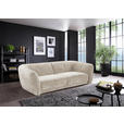 BIGSOFA Chenille Creme  - Creme/Schwarz, KONVENTIONELL, Kunststoff/Textil (290/86/121cm) - Cantus