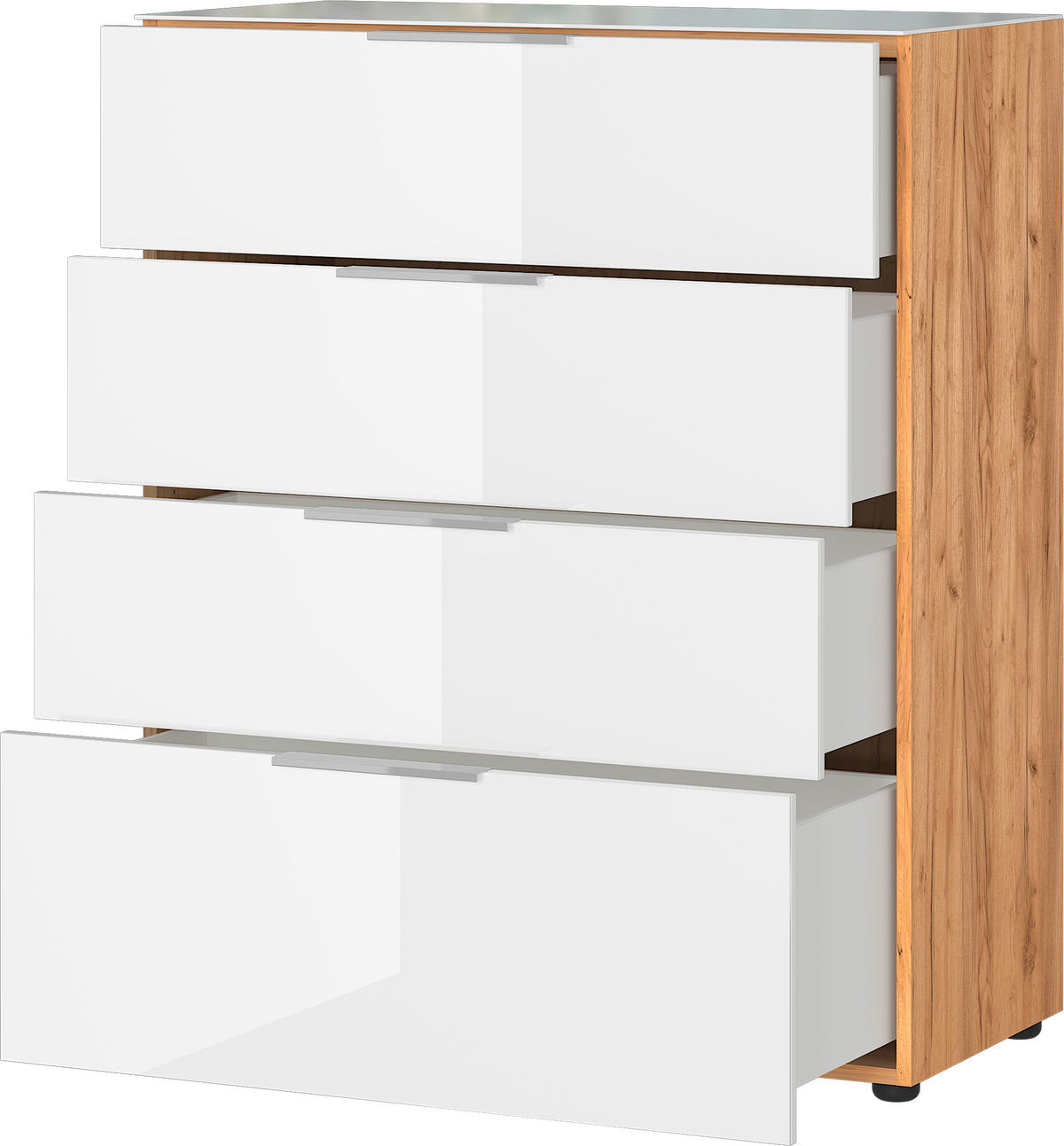 KOMÓD 83/102/42 cm  - króm/fekete, Modern, műanyag/faalapú anyag (83/102/42cm) - Premium Living