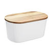 BROTBOX - Weiß/Akaziefarben, Trend, Holz/Kunststoff (37/21,5/17,2cm) - Echtwerk