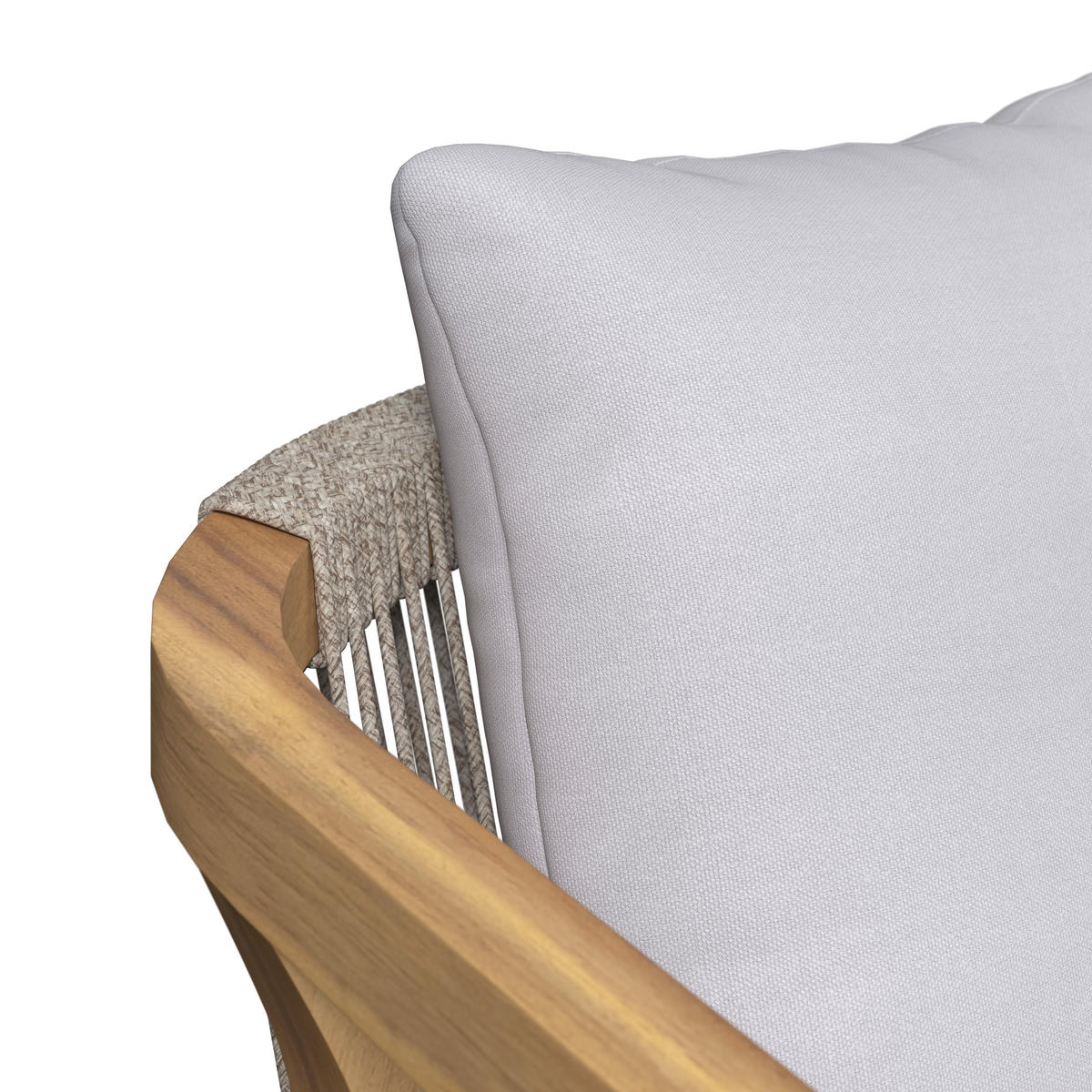 GARTENSTUHL in Holz, Kunststoff, Textil Akaziefarben, Beige  - Beige/Akaziefarben, Design, Holz/Kunststoff (59/74/61cm) - Ambia Garden