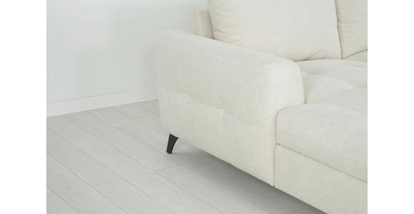 WOHNLANDSCHAFT Beige Chenille  - Beige/Schwarz, KONVENTIONELL, Textil/Metall (160/340/188cm) - Xora