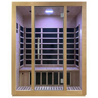 INFRAROTKABINE HÖNEFOSS III für 3 Personen HÖNEFOSS III  - KONVENTIONELL, Holz (153/195/105cm)