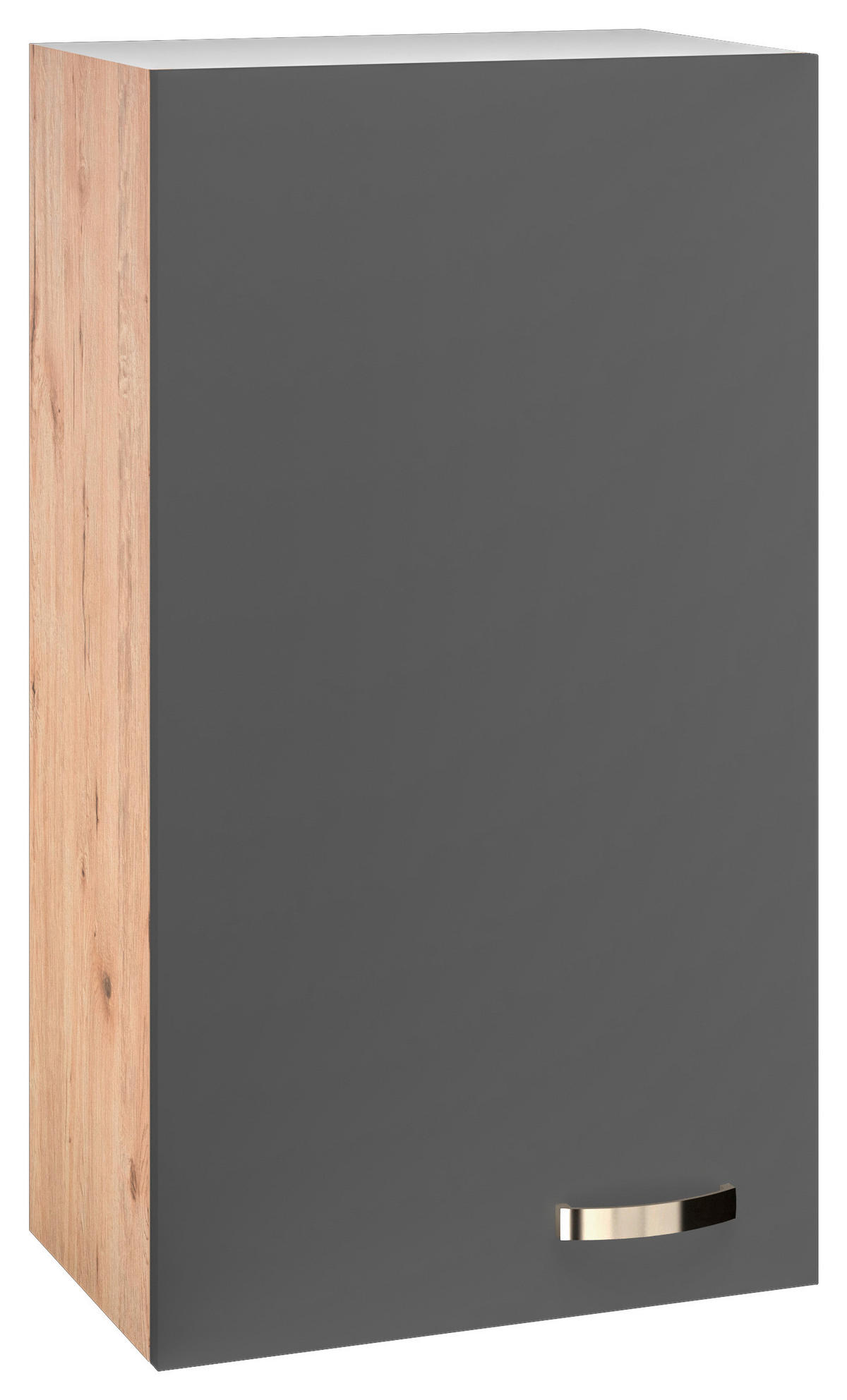 KÜCHENOBERSCHRANK 50/89/32 cm  in Eiche San Remo, Dunkelgrau  - Edelstahlfarben/Dunkelgrau, MODERN, Holzwerkstoff/Metall (50/89/32cm) - FlexWell