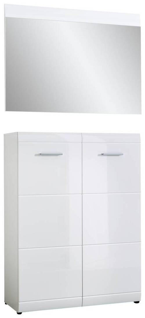 GARDEROBE 2-teilig  in 90/200/39 cm  - Weiss, Design, Holzwerkstoff (90/200/39cm) - Carryhome