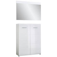 GARDEROBE 2-teilig  in 90/200/39 cm  - Weiss, Design, Holzwerkstoff (90/200/39cm) - Carryhome