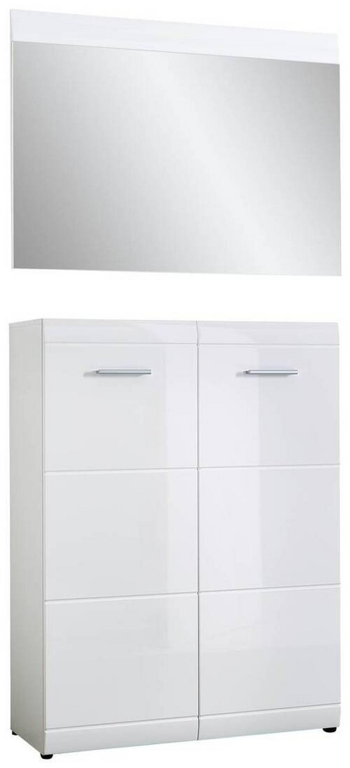 GARDEROBE 2-teilig  in 90/200/39 cm  - Weiss, Design, Holzwerkstoff (90/200/39cm) - Carryhome