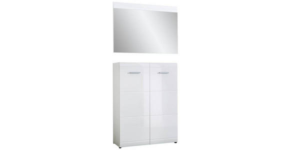 GARDEROBE 2-teilig in 90/200/39 cm - Weiß, Design, Holzwerkstoff (90/200/39cm) - Carryhome