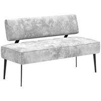 SITZBANK 162/90/65 cm Webstoff Grau Metall  - Schwarz/Grau, MODERN, Textil/Metall (162/90/65cm) - Welnova