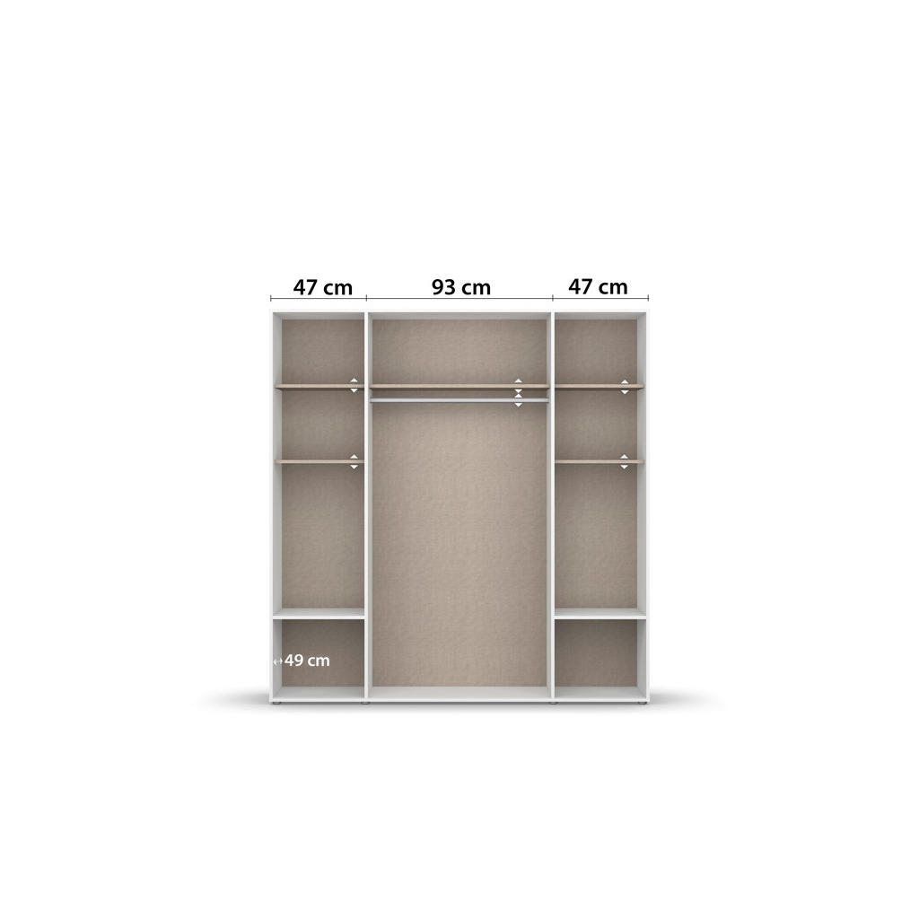 Thumbnail - Rauch Möbel Drehtürenschrank, Weiß, Kunststoff, 5 Fächer, 4 Schubladen, 187x194x53 cm, Blauer Engel, BQ - Bündnis für Qu...