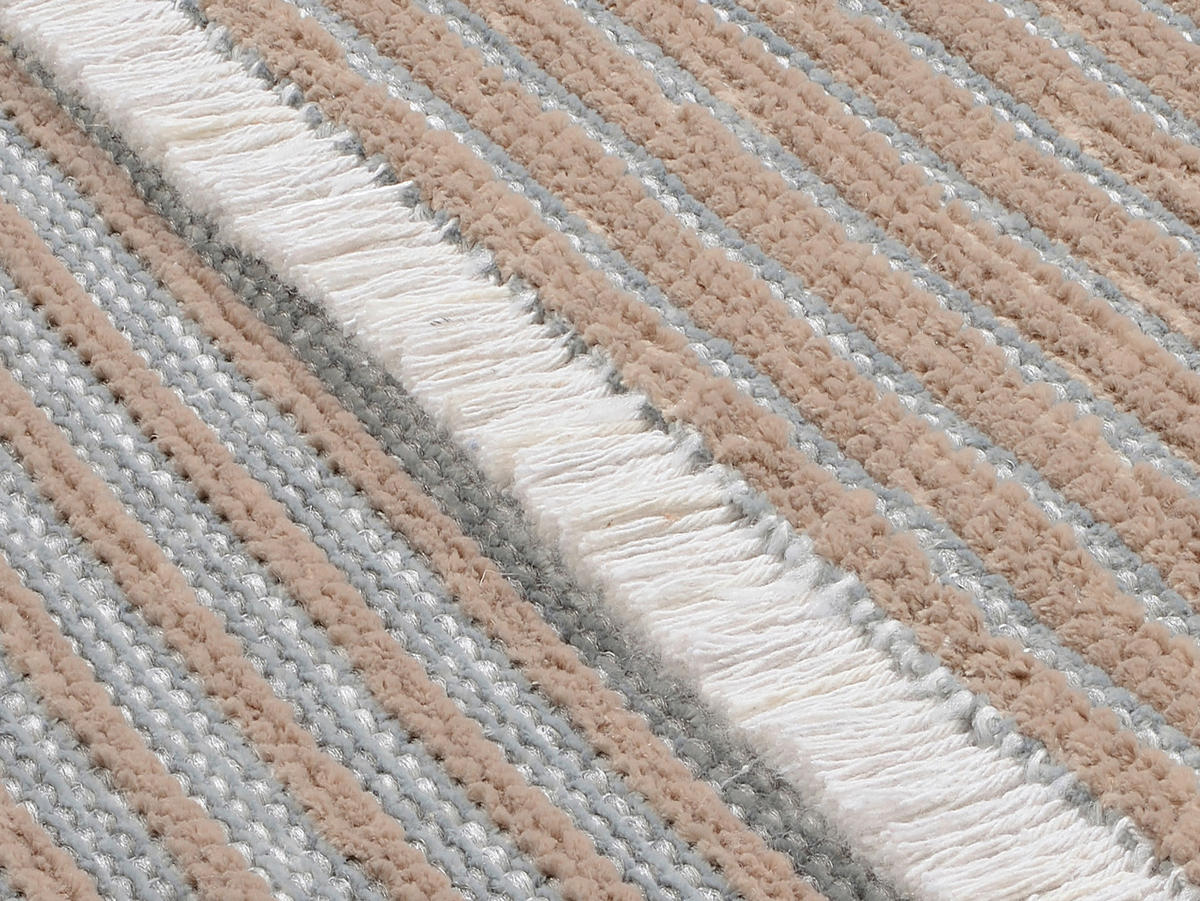 FLACHWEBETEPPICH 140/200 cm Grau, Beige  - Beige/Grau, Design, Textil (140/200cm) - Novel