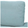 ECKSOFA  in Cord Hellblau  265/224 cm  - Schwarz/Hellblau, Design, Kunststoff/Textil (265/224cm) - Hom`in