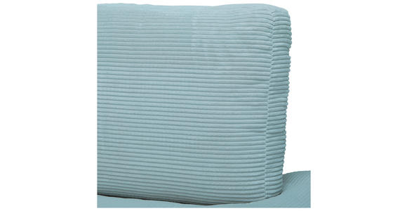ECKSOFA  in Cord Hellblau  265/224 cm  - Schwarz/Hellblau, Design, Kunststoff/Textil (265/224cm) - Hom`in