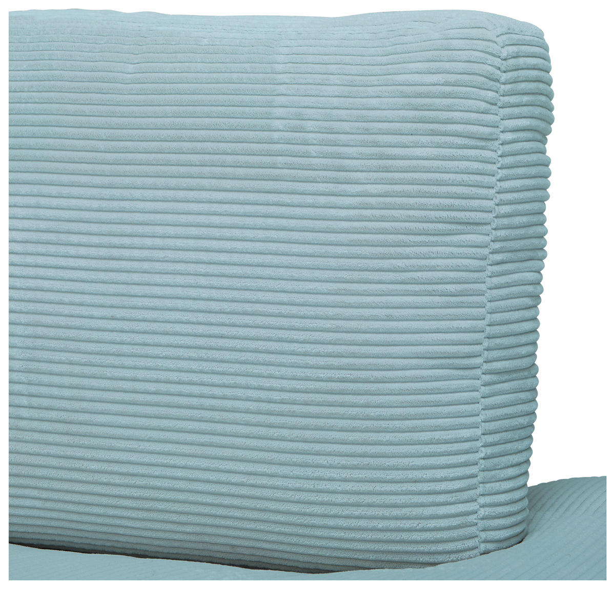 ECKSOFA Hellblau Cord  - Schwarz/Hellblau, Design, Kunststoff/Textil (265/224cm) - Hom`in