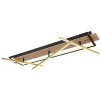 STROPNA LED-SVETILKA   //3000 K/230 V/ - črna/temno rjava, Design, kovina/umetna masa (100/60,5/11,5cm) - Globo