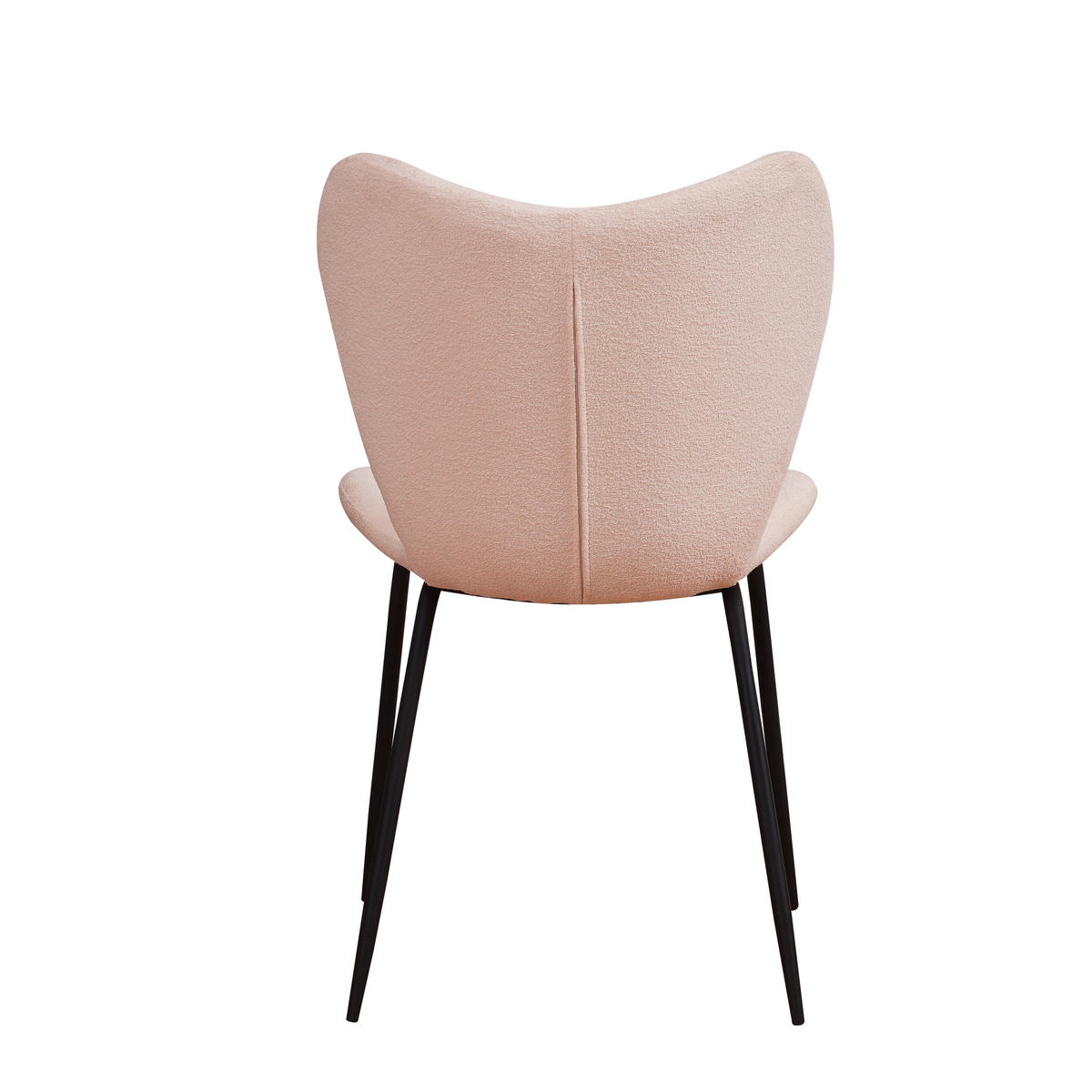 STUHL-SET 2 Stück  Bouclé  - Creme/Schwarz, MODERN, Textil/Metall (50/88,5/42cm) - MID.YOU