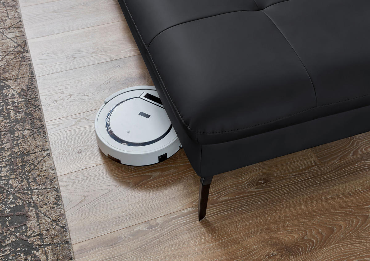 WOHNLANDSCHAFT  in Echtleder Anthrazit  - Anthrazit/Schwarz, Design, Leder/Metall (181/336/206cm) - Beldomo Speed