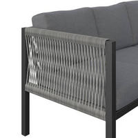 DINING-LOUNGESET  5-teilig  - Dunkelgrau/Anthrazit, Design, Glas/Kunststoff (187/241cm) - Ambia Garden