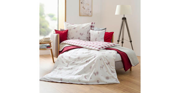 WENDEBETTWÄSCHE TALVI Renforcé 140/200 cm  - Rot/Weiß, KONVENTIONELL, Textil (140/200cm) - Esposa