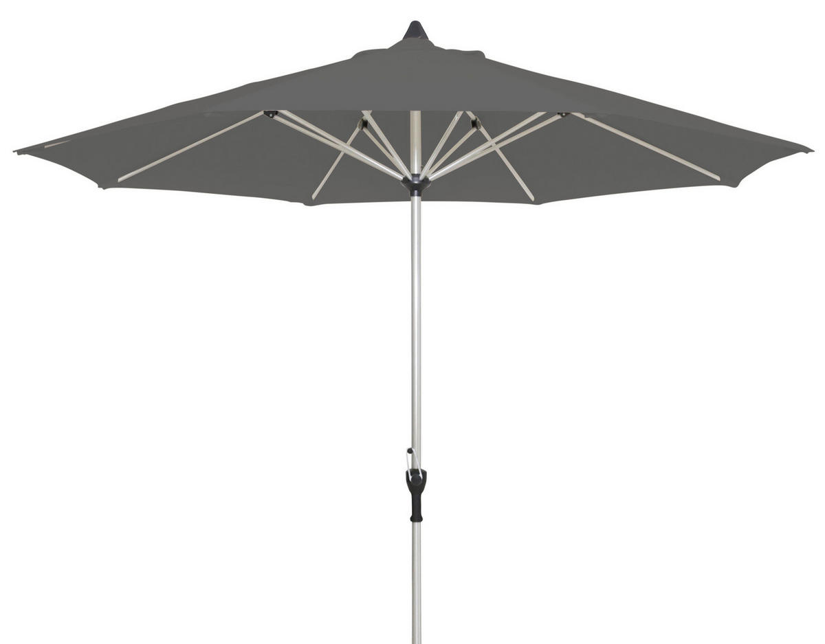 SONNENSCHIRM 300 cm   - Platinfarben/Anthrazit, Basics, Textil/Metall (300cm) - Gardenson