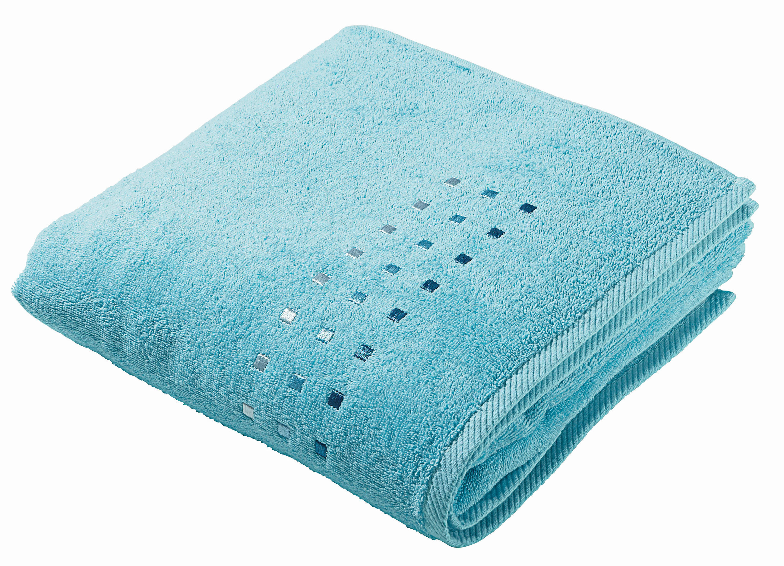 DUSCHHANDDUK Quattro 70/140 cm  - turkos, Klassisk, textil (70/140cm) - Best Price