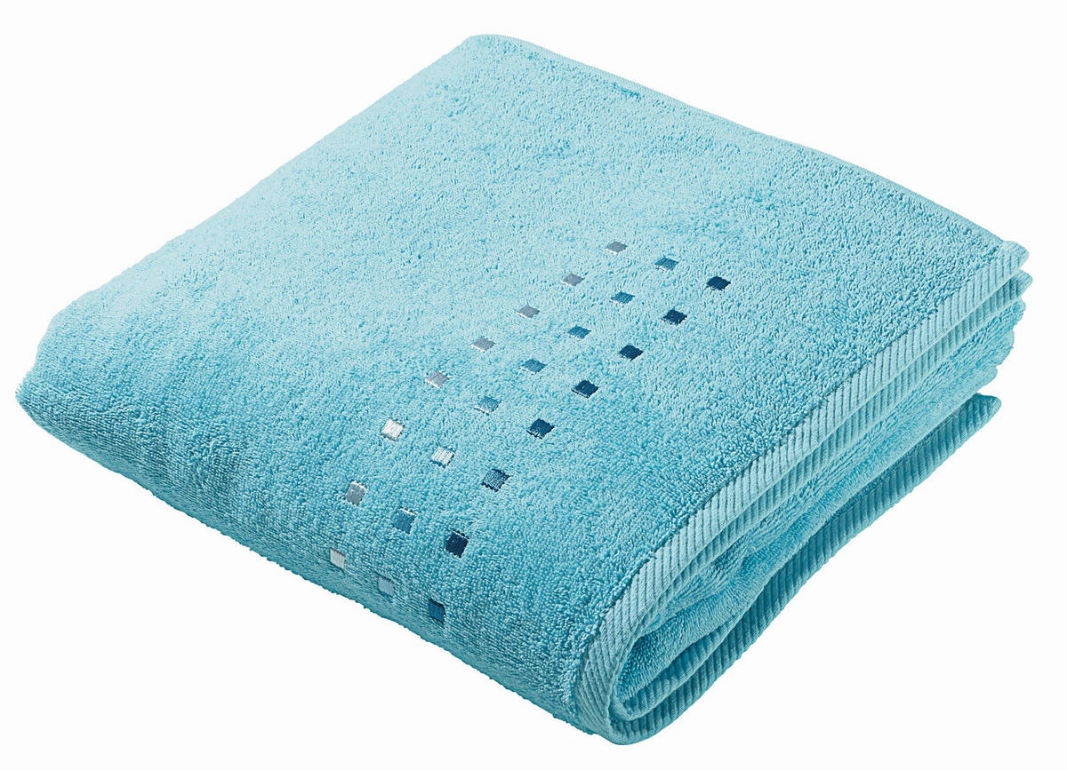 DUSCHTUCH 70/140 cm Quattro  - Türkis, KONVENTIONELL, Textil (70/140cm) - Esposa