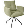 ARMLEHNSTUHL  in Stahl Struktur  - Beige/Schwarz, Design, Textil/Metall (65/90/70cm) - Dieter Knoll