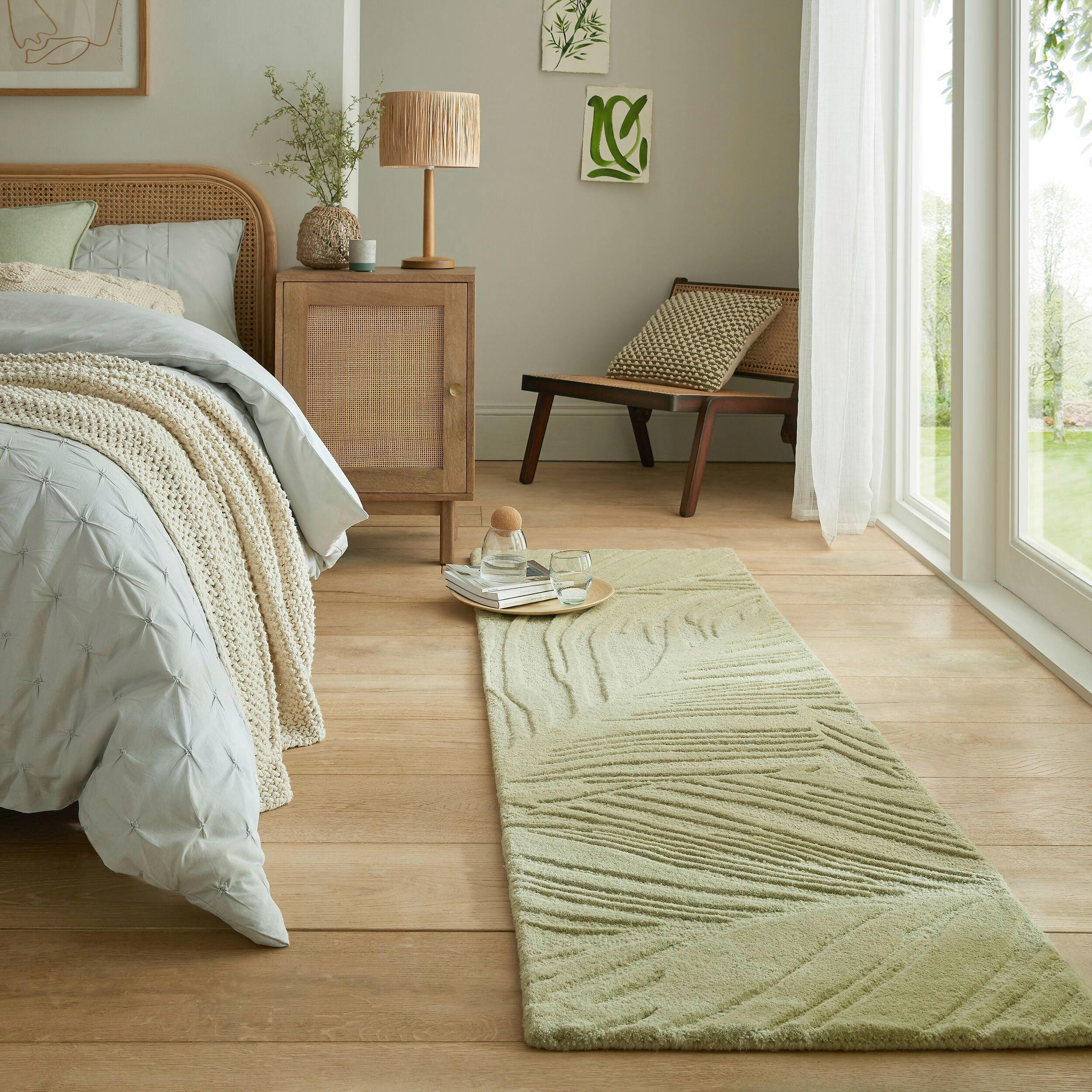 WOLLTEPPICH 60/230 cm Solace - Hellgrün, Basics, Textil (60/230cm)