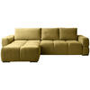 ECKSOFA Senfgelb Chenille  - Senfgelb/Schwarz, Design, Textil/Metall (173/299cm) - Stylife