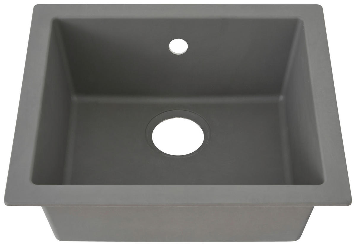 SPÜLE 1712OHIO50X44G  - Grau, Trend, Glas/Kunststoff (50/19/44cm) - Respekta
