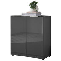 KOMODA, antracit  - barve kroma/črna, Moderno, kovina/umetna masa (90/99/40cm) - MID.YOU