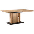 ESSTISCH in Metall, Holzwerkstoff 130-180/90/75 cm - Eichefarben/Schwarz, Design, Holzwerkstoff/Metall (130-180/90/75cm) - Moderano