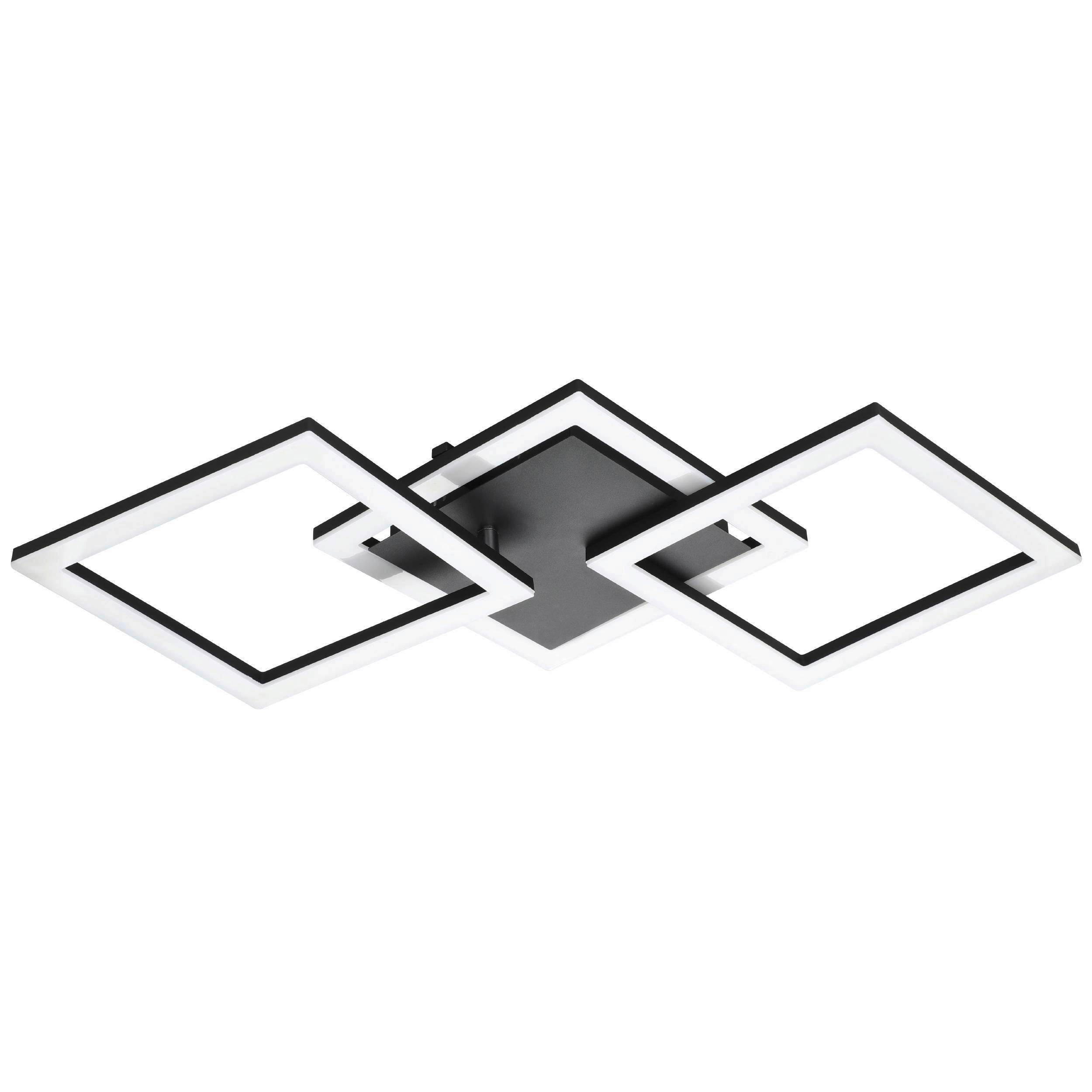 DECKENLEUCHTE 32,4 W    65/31/6 cm  - Weiss/Schwarz, Design, Kunststoff/Metall (65/31/6cm) - Eglo