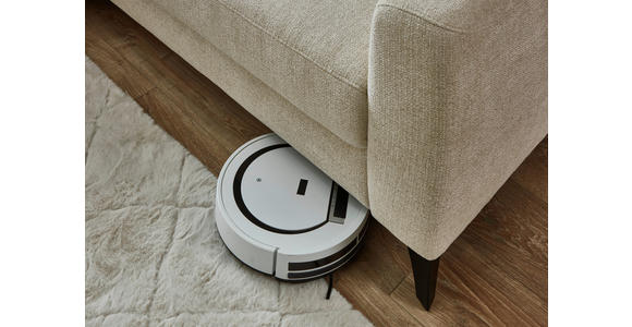 ECKSOFA Beige Chenille  - Beige/Schwarz, Design, Textil/Metall (182/239cm) - Valnatura