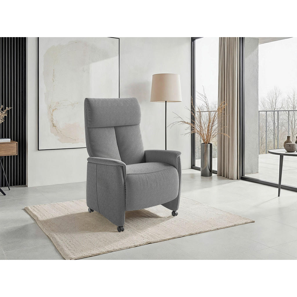 Sit & More RELAXAČNÉ KRESLO, textil, antracitová