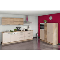 KÜCHENLEERBLOCK  270/153,2 cm  in Creme, Eichefarben  - Edelstahlfarben/Eichefarben, Design, Holzwerkstoff/Metall (270/153,2cm) - Express