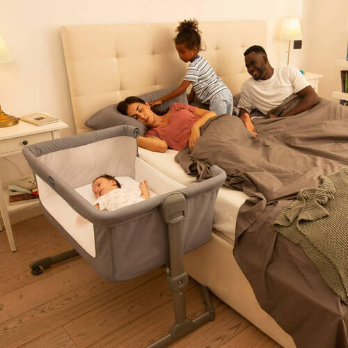 BEISTELLBETT Next2Me - Grau, Basics, Textil/Metall (98/65/80/70,5cm) - Chicco