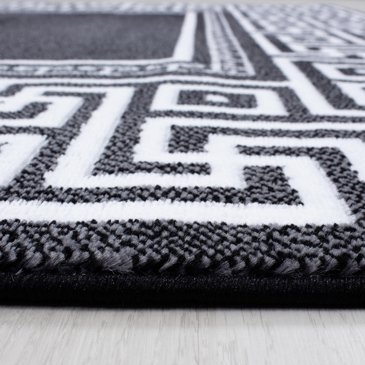 WEBTEPPICH 200/290 cm Parma Schwarz, Weiß  - Schwarz/Weiß, KONVENTIONELL, Textil (200/290cm) - Novel