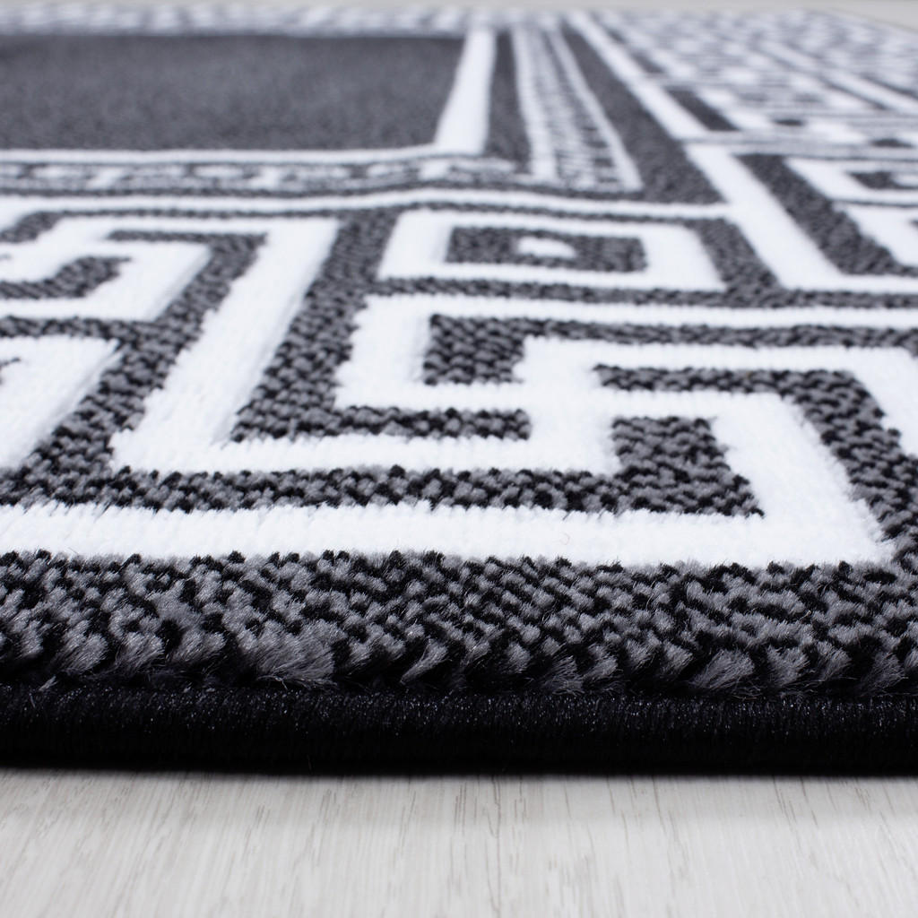 Thumbnail - Novel Webteppich Parma, Schwarz, Weiß, Textil, Ornament, rechteckig, 200x290 cm, Oeko-Tex® Standard 100, für Fußbodenhei...