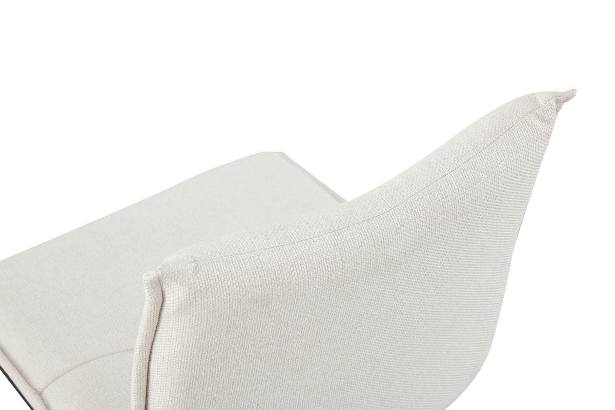 SCHWINGSTUHL-SET 2 Stück  in Webstoff  - Creme/Schwarz, MODERN, Textil/Metall (46/89/57cm) - MID.YOU