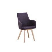 ŽIDLE, dřevo, textilie, přírodní barvy, tmavě šedá, - tmavě šedá/přírodní barvy, Design, dřevo/textilie (56/92/56cm) - Carryhome