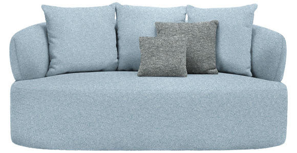 2-SITZER-SOFA in Flachgewebe Blau  - Blau/Schwarz, MODERN, Kunststoff/Textil (177/86/105cm) - Hom`in