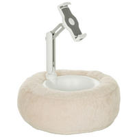 TABLETHALTERUNG Kunststoff, Textil Weiß, Beige  - Beige/Weiß, Basics, Kunststoff/Textil (30/30-36/30cm) - MID.YOU
